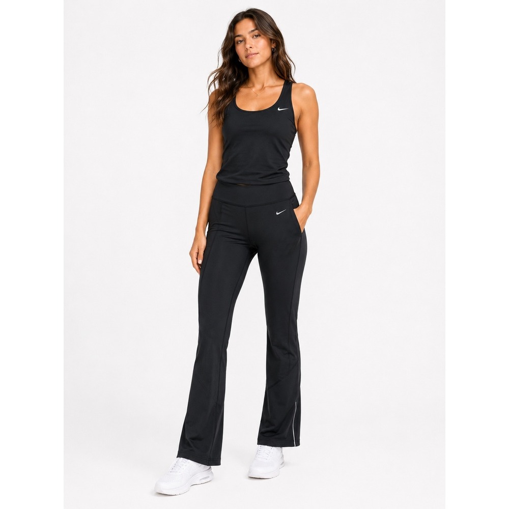 Nike Dri-FIT Running Pants Women Size M Black Zipper Ankle Athletic Trousers Gym